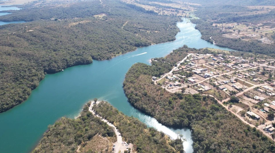 Vista aérea do Porto Vitória e entorno